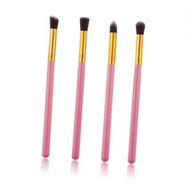 Baluue 12pcs Eye Makeup Brush Set Portable Cosmetic Tool Kit Blending Pencils Soft Horse Hair Brushes Gold for Eyeshadow Lip Blush and Foundation Application