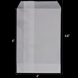 LoveBB 200 Pcs Glassine Cookie Bags - 4x6 Inch Wax Paper Bags Semi-Transparent Treat Bags for Party Favor Candies Chocolate Snack