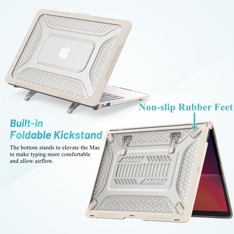 KEROM Heavy Duty Rugged Case for MacBook Air 15 inch
