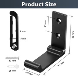 flintronic 6Pcs Foldable Hooks with Screws, for Hanging Clothes, Coat & Bags & Hat & Key