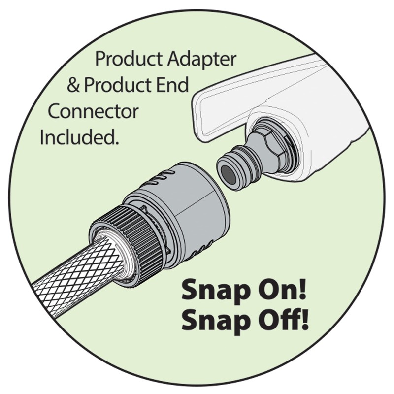 Melnor 65173AMZ RelaxGrip 8 Pattern 16" Pivoting Wand Bundle, Metal,