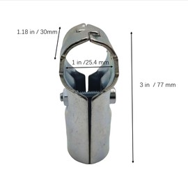 T Clamps Pipe Connector, Metal Clamp Fittings, 1" O.D. 25.4 mm, Stainless Steel End Rail Clamps, Chain Link Fence, Bolts and Nuts Included (2 Set)