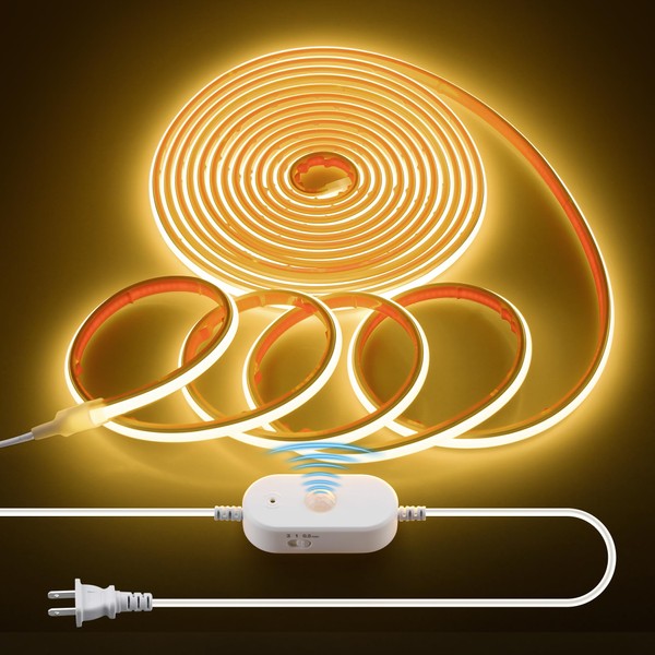 20FT Motion Sensor COB LED Light Strip Warm White 3000K