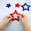 FAZHBARY 2 Pack Felt Patriotic Star Garland Red White Blue