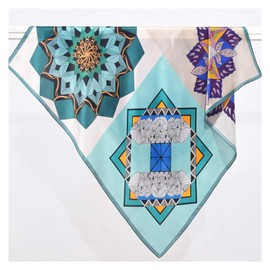 Scarves Satin Girls Silk Scarf Silk Small Square Scarf 88 cm Autumn and Winter Literary Temperament Scarf Women Japanese