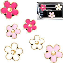 Frienda 6 Pcs Daisy Flower Car Air Freshener Clips