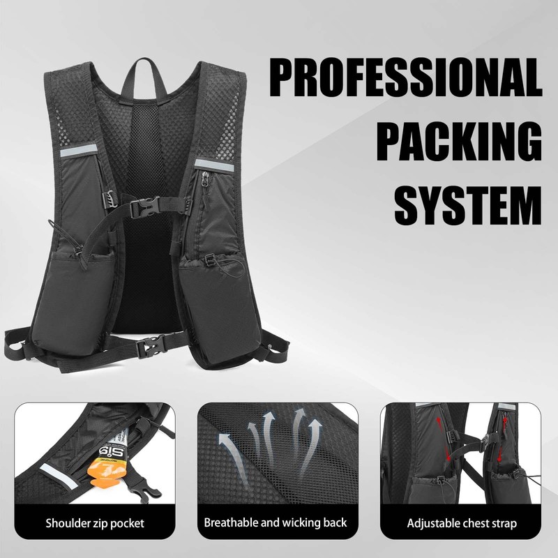 KAMCYCLE Hydration Backpack with Thermal Compartment, Running Backpack with Hydration