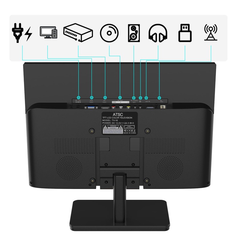 othoig 15.6 inch Small TV,Flat FHD IPS 1080P Screen TV