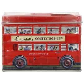 Churchill's Confectionery London Bus Money Box Tin with Toffees 200 g