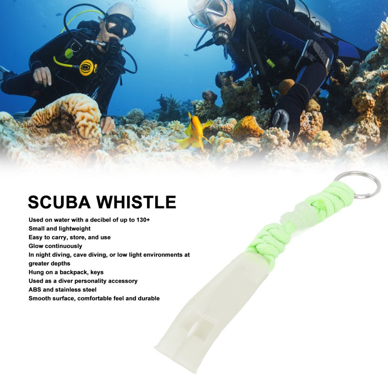 Diving Whistle Scuba Dive Luminous 130 High Decibel Underwater Safety