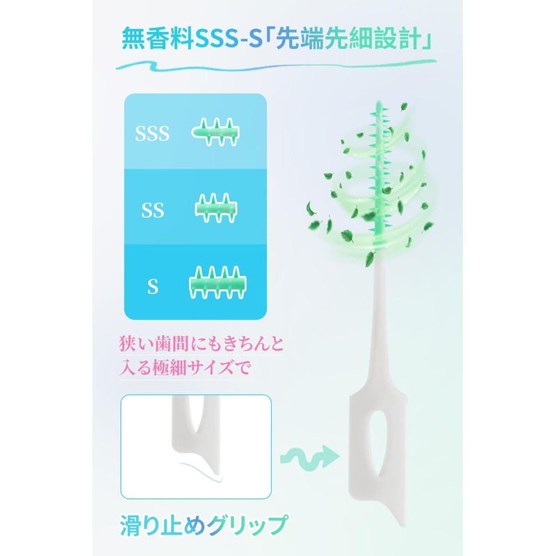 300 Pieces Interdental Brush, SSS - S, Extra Fine (Soft
