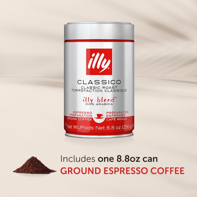 illy Ground Coffee Espresso - 100% Arabica Coffee Ground –