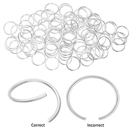 Nydotd 180 Pieces Hair Rings Braid Rings Hair Loop Clips Hair Hoops, Women Fashion Hip-Hop DIY Braid Rings Hair Clip Accessories for Dreadlocks (12mm+