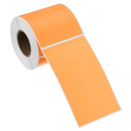 PATIKIL Rectangular Color Coding Labels 5 x 3 Inch, 250 Pcs Rectangle Colored Labels Sticker Moving Stickers Label Tags for Inventory Office Home Packing Box, Fluorescent Orange