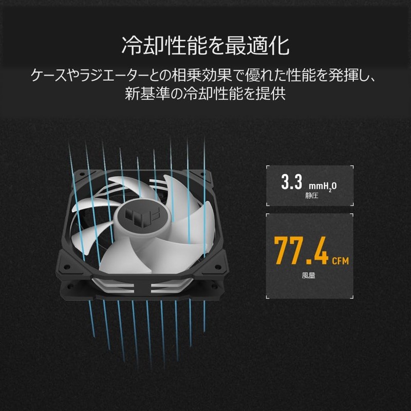 ASUS Case Fan, 4.7 inches (120 mm), Aura Sync, Positive