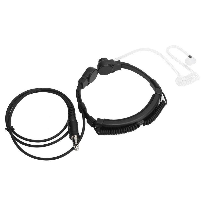 Telescopic Throat Vibration Microphone Earphone Headphone for Walkie Talkie Radio