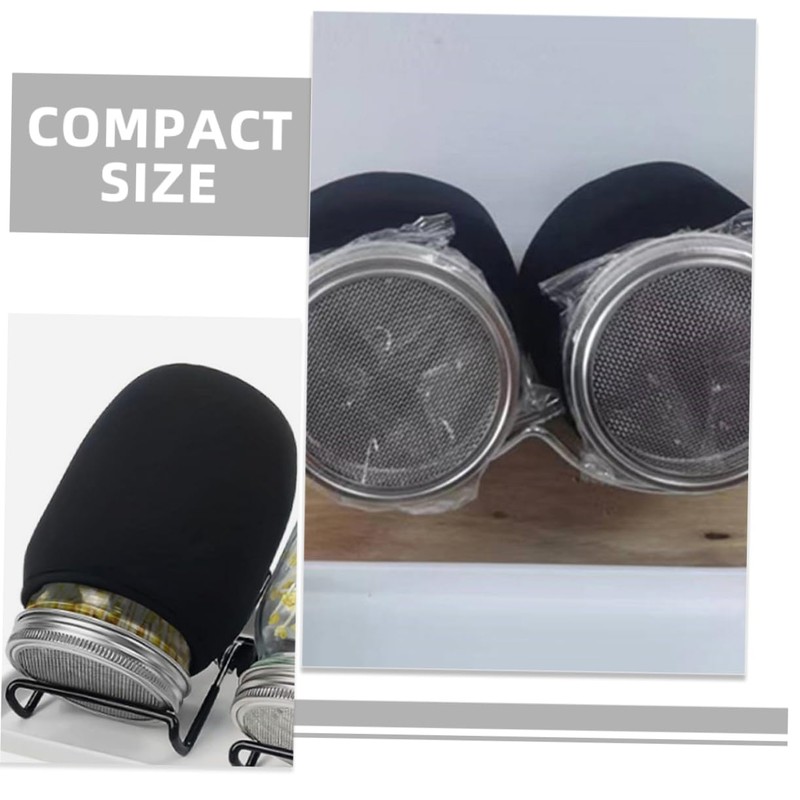 Kisangel 2Pcs Blackout Shades for Mason Jar Lightproof Sprouting Jar