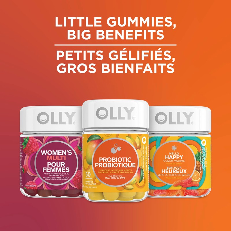 OLLY Probiotic Supplement Mango Chewable Gummy to support gut health