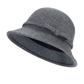 Bell Hat Vintage Wool Winter Hat Women's Winter Felt Hat Warm Wool Hat Elegant Winter Hat Felt Women's Hat Classic Wool Hat with Bow Women's Hat One Size Floppy Hat for Travel Leisure
