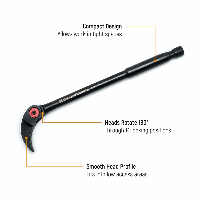 GEARWRENCH 3 Pc. Indexing Pry Bar Set 8", 10" &