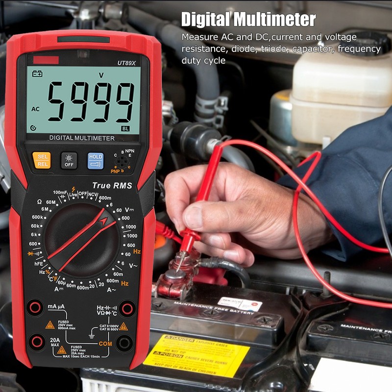 UT89X Digital Multimeter AC DC Voltage Current Resistance Capacitance NCV