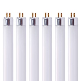 21 Inch F13T5/CW Fluorescent Light Bulb, T5 13 Watts, 4100K Cool White Under Counter Light Bulbs, Replacement Bulb for Under Cabinet Light, G5 Mini Bi-Pin Base - 6 Pack