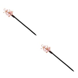 FOMIYES 2pcs Hairpin Chinese Hair Chopsticks Flower Hair Stick Hanfu Hair Fork Hair Sticks for Bun Japanese Hair Chopsticks Hair Accessory Hair Bun Fork Hair up Miss Classical Crystal