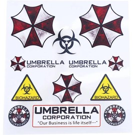 11 pcs Set Umbrella Corporation Sticker, 11 inches Sheet, for Hard Hat, Laptop, Phone, Helmet, Car Window, Bumper