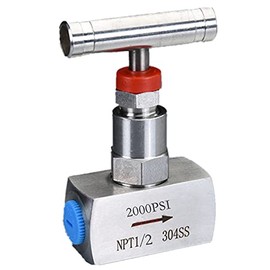 YACO VALVE Stainless steel Needle valve 1/2'' NPT High pressure 2000 PSI, Pressure regulating, flow control, Instrument Gauge Valve, Water Oil Gas
