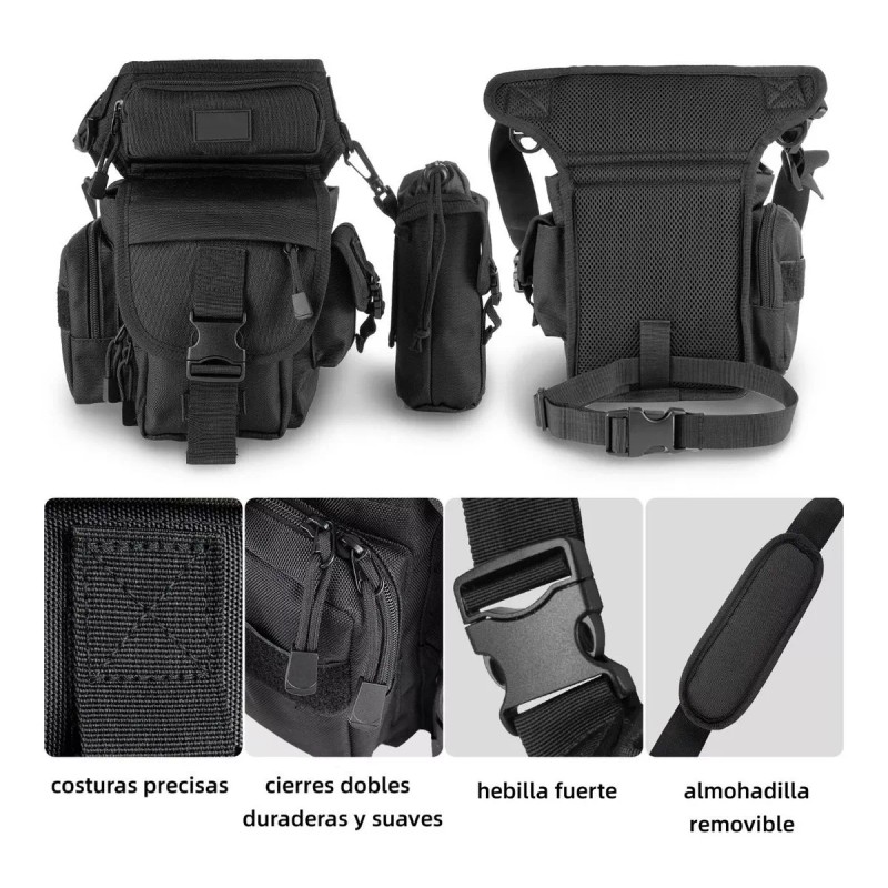 Pokachila Bandolera Mochila Piernera Táctico Militar Multiuso Campismo