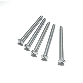 M3.5 (3.5mm x 40mm) Nickel Plated Slotted Raised Countersunk Electrical Socket Screws (Pack of 20)