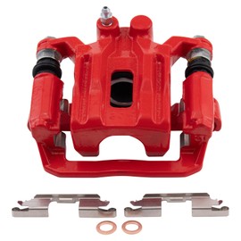 TRQ Performance Rear Right Performance Brake Caliper Red Passenger Side Compatible with 2005-2021 Nissan Frontier 2005-2015 Xterra