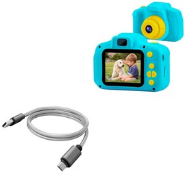 BoxWave Cable Compatible with PROGRACE Kids Video Camera (2.4 in) - Micro USB DuraCable, Braided Micro USB Charging Cable - Space Grey