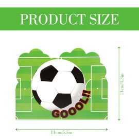 GLADFRESIT Party Invitations Kids Card 20PCS Football Party Invites Soccer Theme Cards for Boys Girls Children Parties Celebration