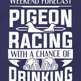 CafePress Funny Pigeon Racing Beer Drinking Forecast Men Gif Kitchen Apron with Pockets, Grilling Apron, Baking Apron