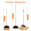 OOOFLOWER Broom and Dustpan Set, Efficient Floor Cleaning with Broom,