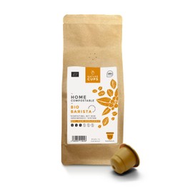 NATURE CUPS Organic Coffee Capsules, Compostable, Nespresso Compatible, Medium Strength and Balanced Flavour, Organic Certified, Barista, 35 Capsules