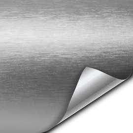 VViViD® XPO Silver Brushed Steel Car Wrap Vinyl Roll with Air Release Technology (20ft x 5ft)