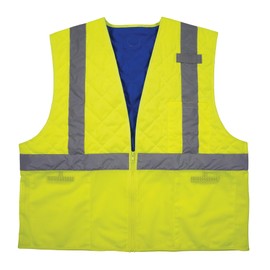 Ergodyne unisex adult Lightweight Vest, High Visibility Reflective Type R, Class 2 Hi Vis Safety Cooling Vest, Lime, XX-Large US