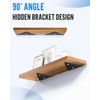 Pack of 2 Floating Shelf Brackets, Black, 8 cm Triangle
