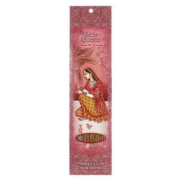 RAMAKRISHNANANDA Incense Stick Bhairavi Rose & Vanilla, 10 CT