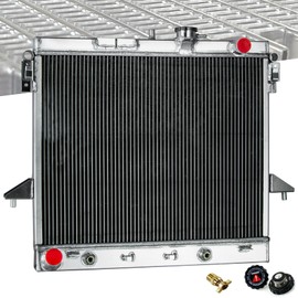 HKAUTOPART Radiator for 2006-2012 GMC Canyon Pickup Truck 2.8L 2.9L L4 3.5L 3.7L L5 5.3L V8 Gas & 2009-2012 Chevy Colorado 5.3L V8 & 2006-2010 HummerH3 H3T, 3 Row Full Performance Aluminium Radiator