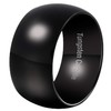 Fashion Month Mens 12mm Classic Black Tungsten Carbide Ring Wedding