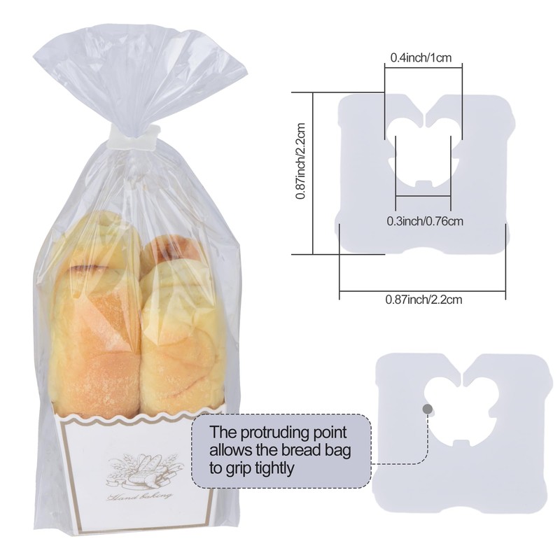 100 Pcs Reusable Plastic Bread Clips - Keep Your Food
