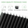 NATUHANA W Shape Clover Eyelash Extension 3D Prefabricated Fan 0.07
