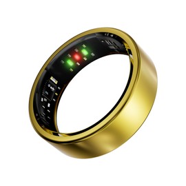 Victormont Vic Ring, Ultra-Light Titanium Smart Ring, 7-Day Battery Life, Fitness/Sleep/Stress Tracker for Women & Men, No APP Subscription Fees, IP68 Waterproof, iOS & Android Compatible (Gold, 7)