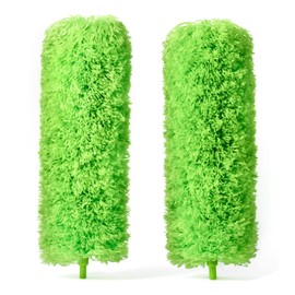 Extendable Feather Duster, Microfiber Duster, Ceiling Fan Duster, Feather Dusters for Cleaning, Dust Cleaner, Cobweb Duster - Electrostatic Bendable Head - Set of 2 Replacement Heads