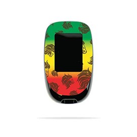 MightySkins Skin Compatible with Accu-Chek Nano - Rasta Lion | Protective, Durable, and Unique Vinyl Decal wrap Cover | Easy to Apply, Remove, and Change Styles | Made in The USA