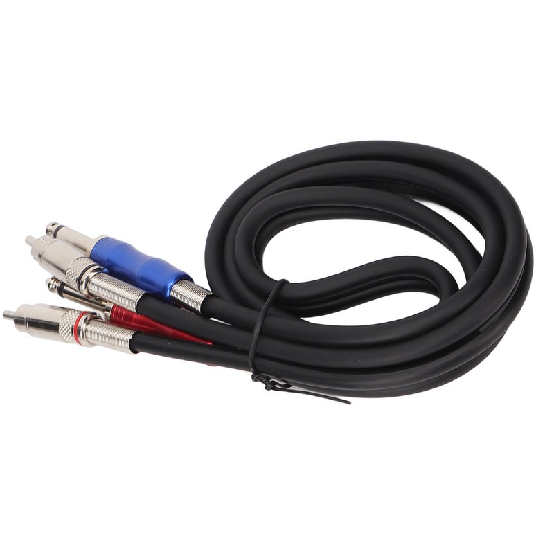 Dual 1/4 Inch TS to Dual RCA Stereo Sound Cable
