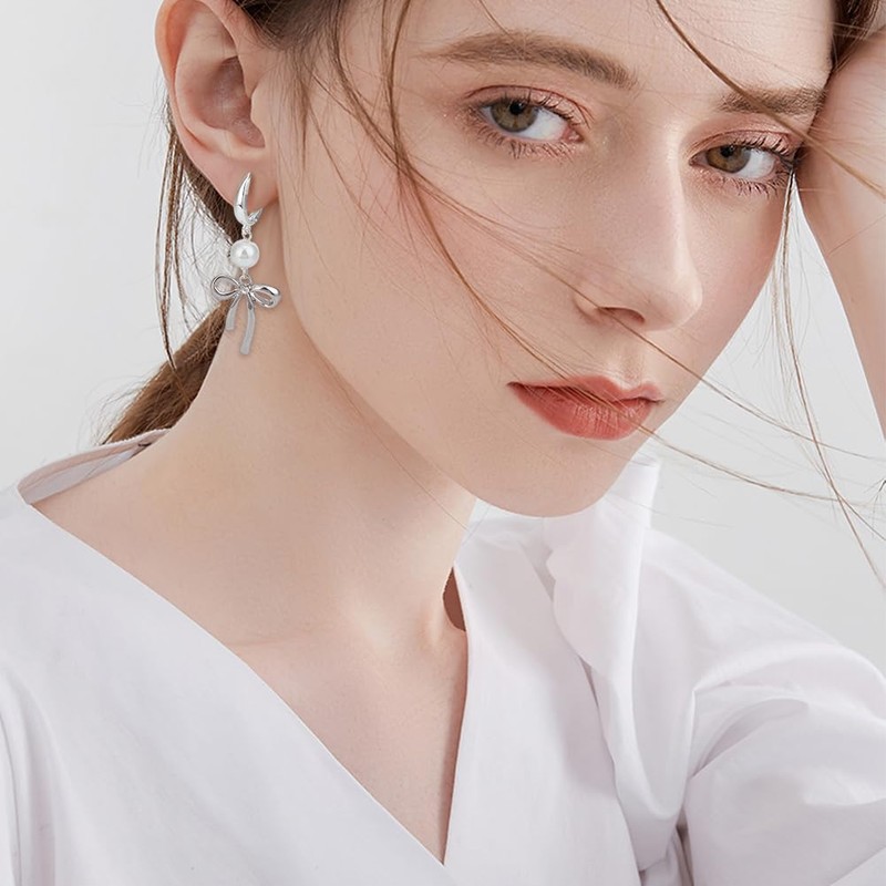 Beebeecraft 1 Box Earring Hooks Rhodium Plated, Brass